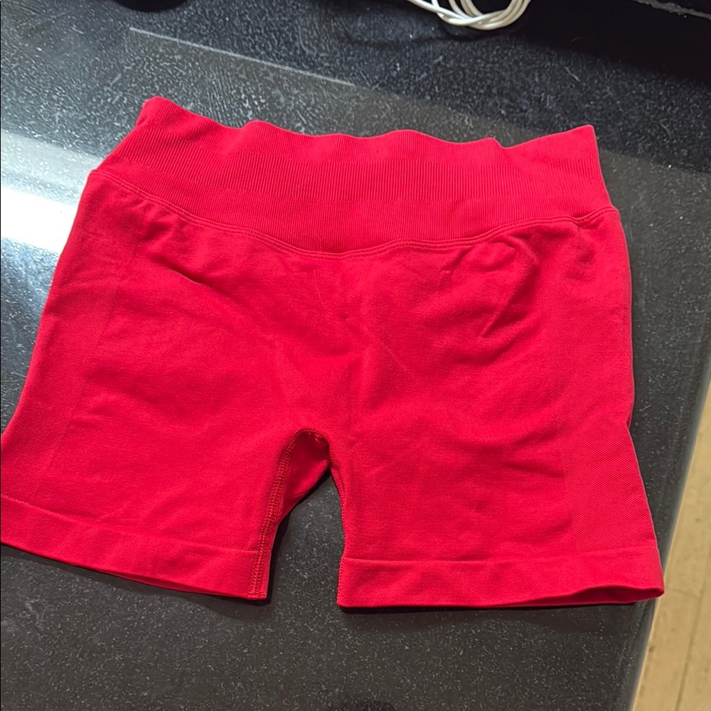 Red Women's Workout Shorts NWOT